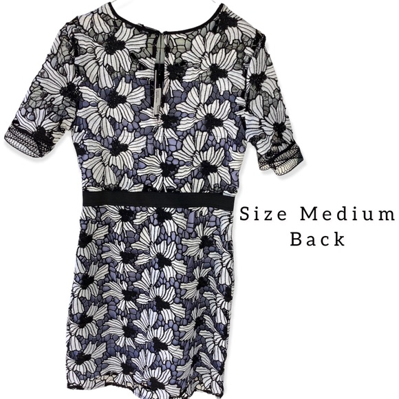 NWT- Romeo & Juliet Couture Sheath Crochet Lace Dress Sizes S M L. Retail $240 - Picture 12 of 16